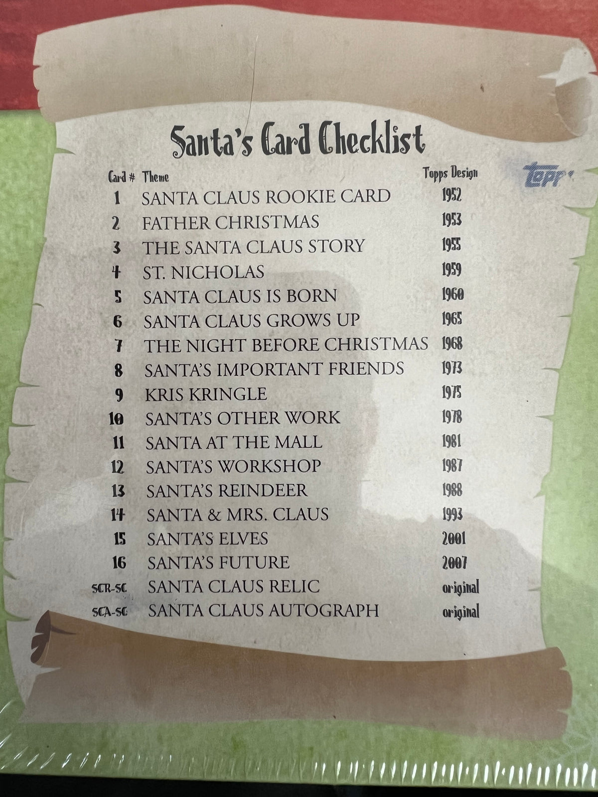 2007 Topps Santa Claus Holiday Set Sealed Box 18 Cards Auto Relic Rookie