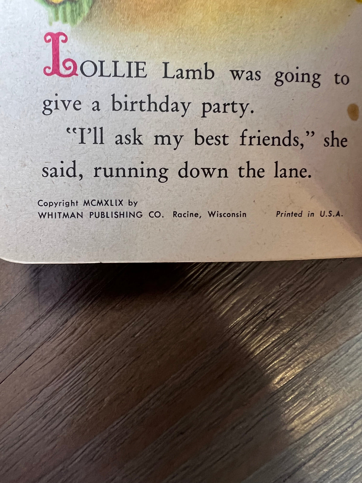 1959 Whitman Lollie Lamb Die Cut Children's Story Book No. 2954