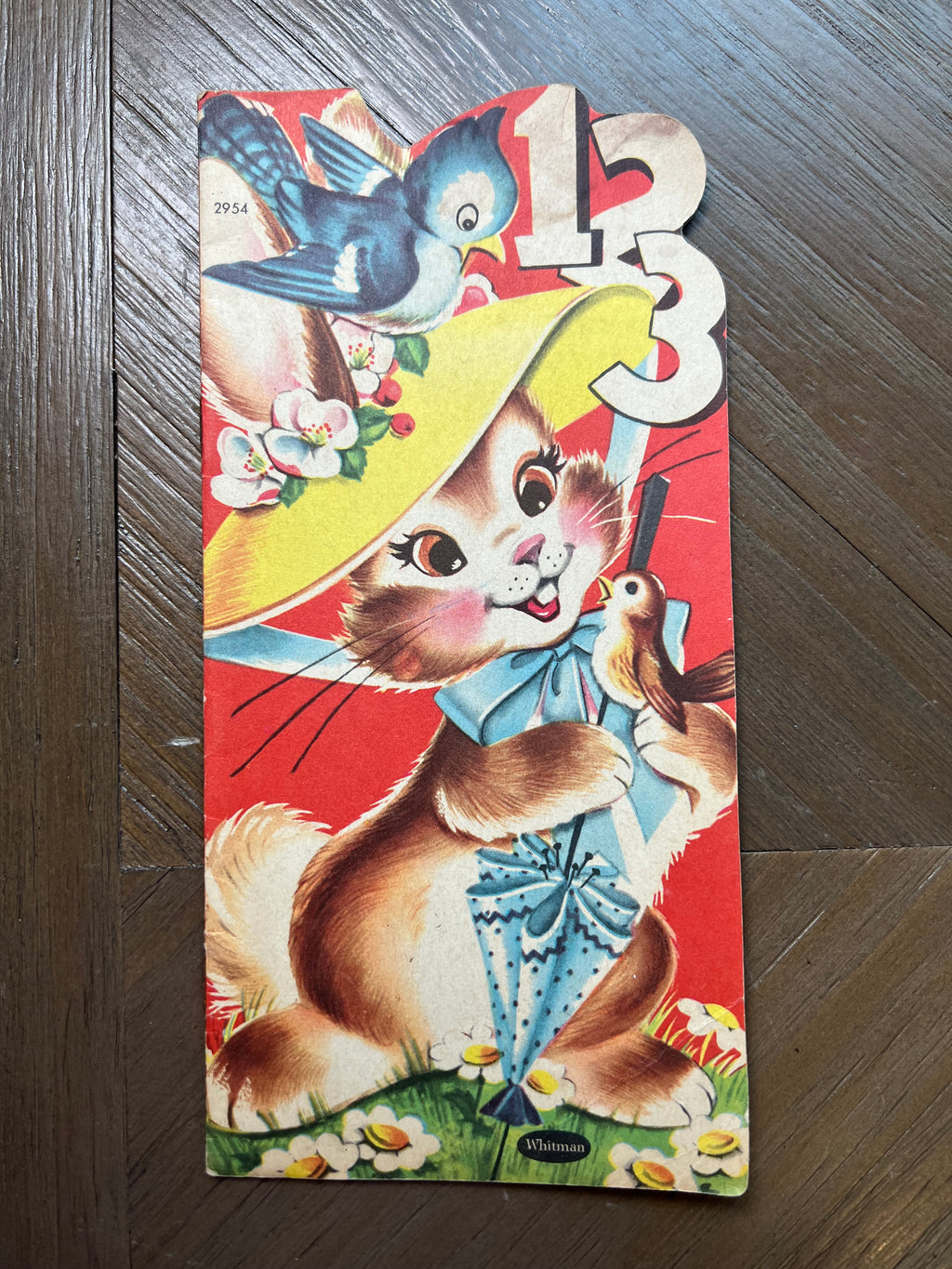 1950 Whitman 1 2 3 Die-Cut Children's Counting Book No. 2954