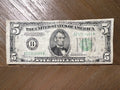 1934 $5 Federal Reserve Note New York Light Green Seal Lincoln