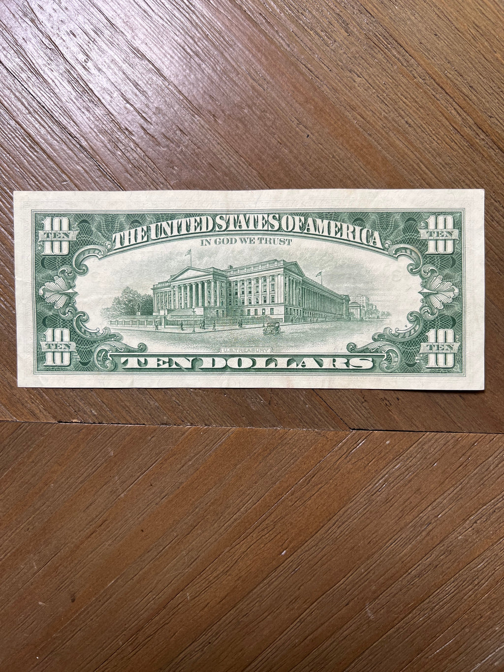 Series 1963A $10 Federal Reserve Note Philadelphia Green Seal Hamilton