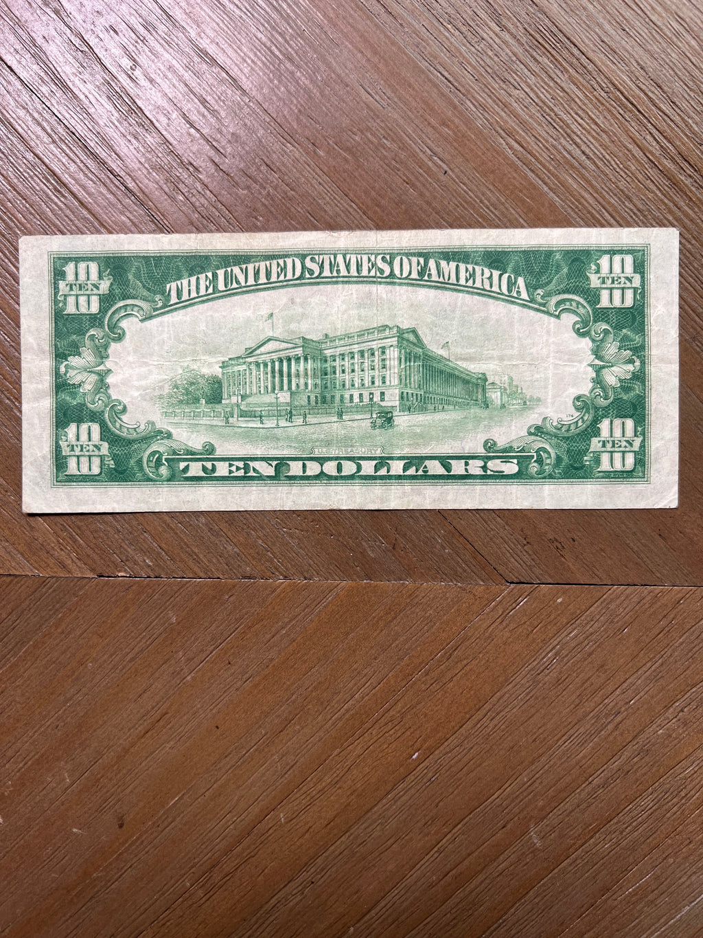 Series 1928B $10 Chicago Federal Reserve Note Gold Clause
