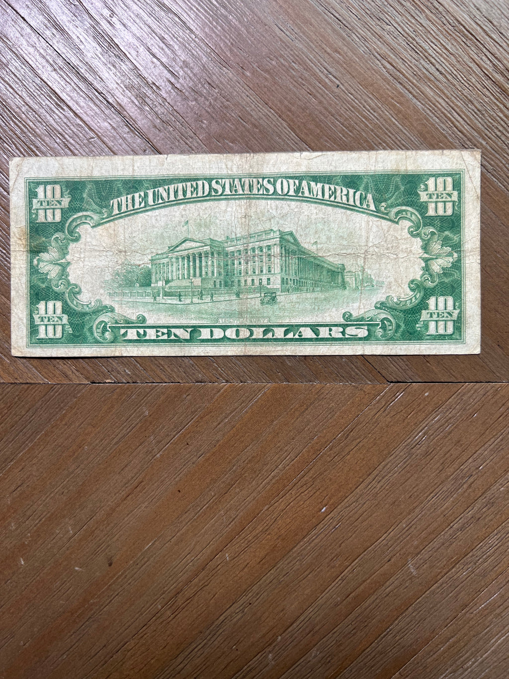 Series 1928B $10 Chicago Federal Reserve Note Gold Clause