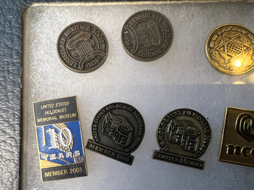 Vintage USHMM Holocaust Museum & Philanthropy Enamel Lapel Pin Lot of 9