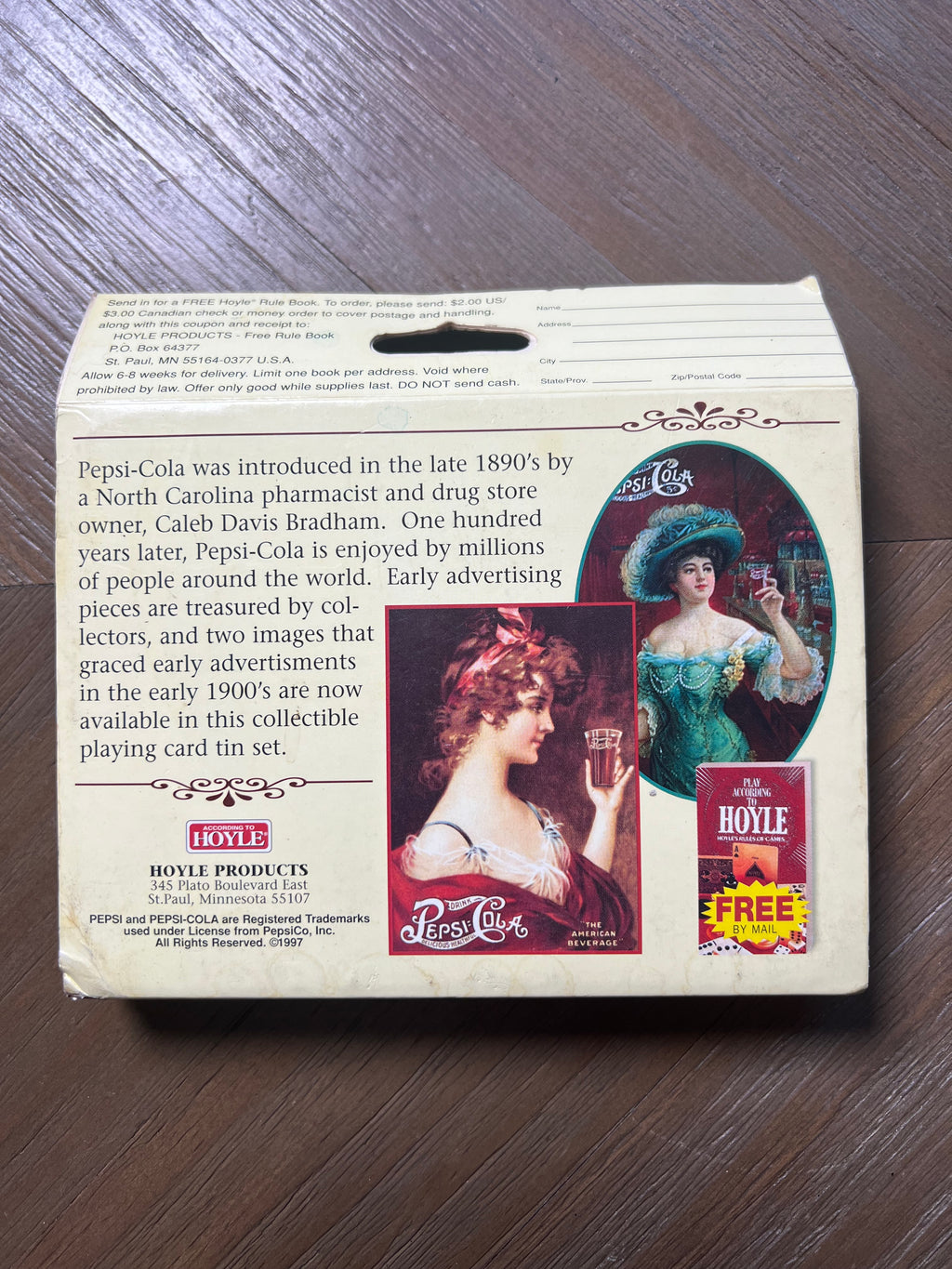 1997 Hoyle Pepsi-Cola Special Edition 2-Deck Playing Cards Collector Tin Set Not Sealed