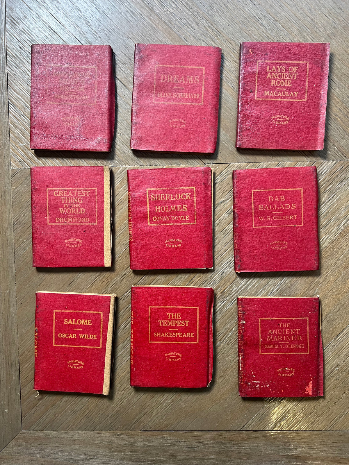 17 Little Leather Library Redcroft Miniature Books Lot Sherlock Holmes Dr Jekyll