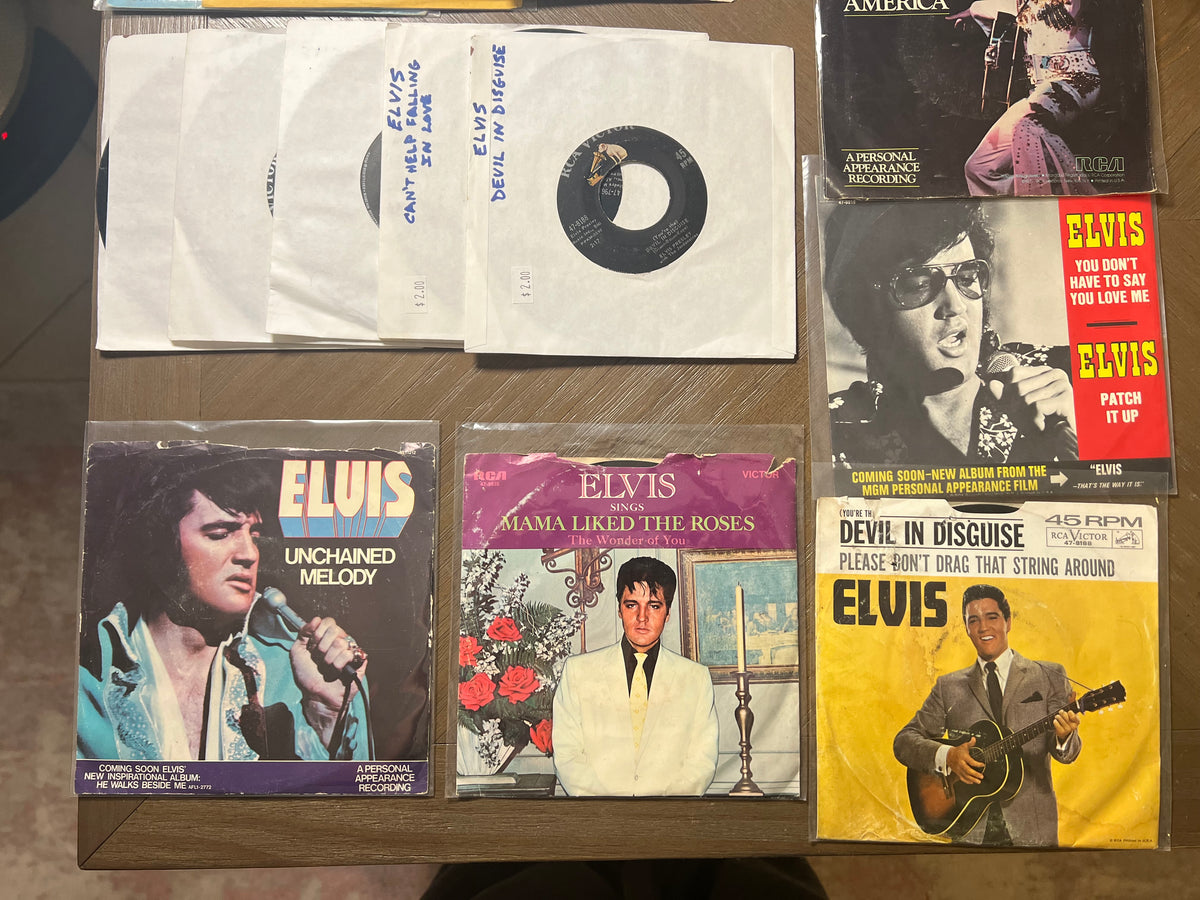 Elvis Presley 17 Record 45 RPM Lot RCA Victor 6 Picture Sleeves 11 Generic