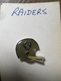Vintage Oakland Raiders Gold Helmet Lapel Pin NFL Football Enamel Hat Badge