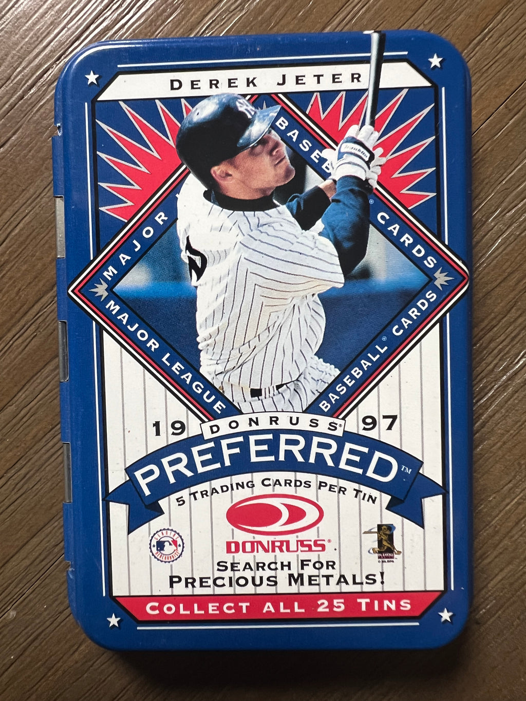 1997 Donruss Preferred Baseball Derek Jeter Empty Display Tin NY Yankees