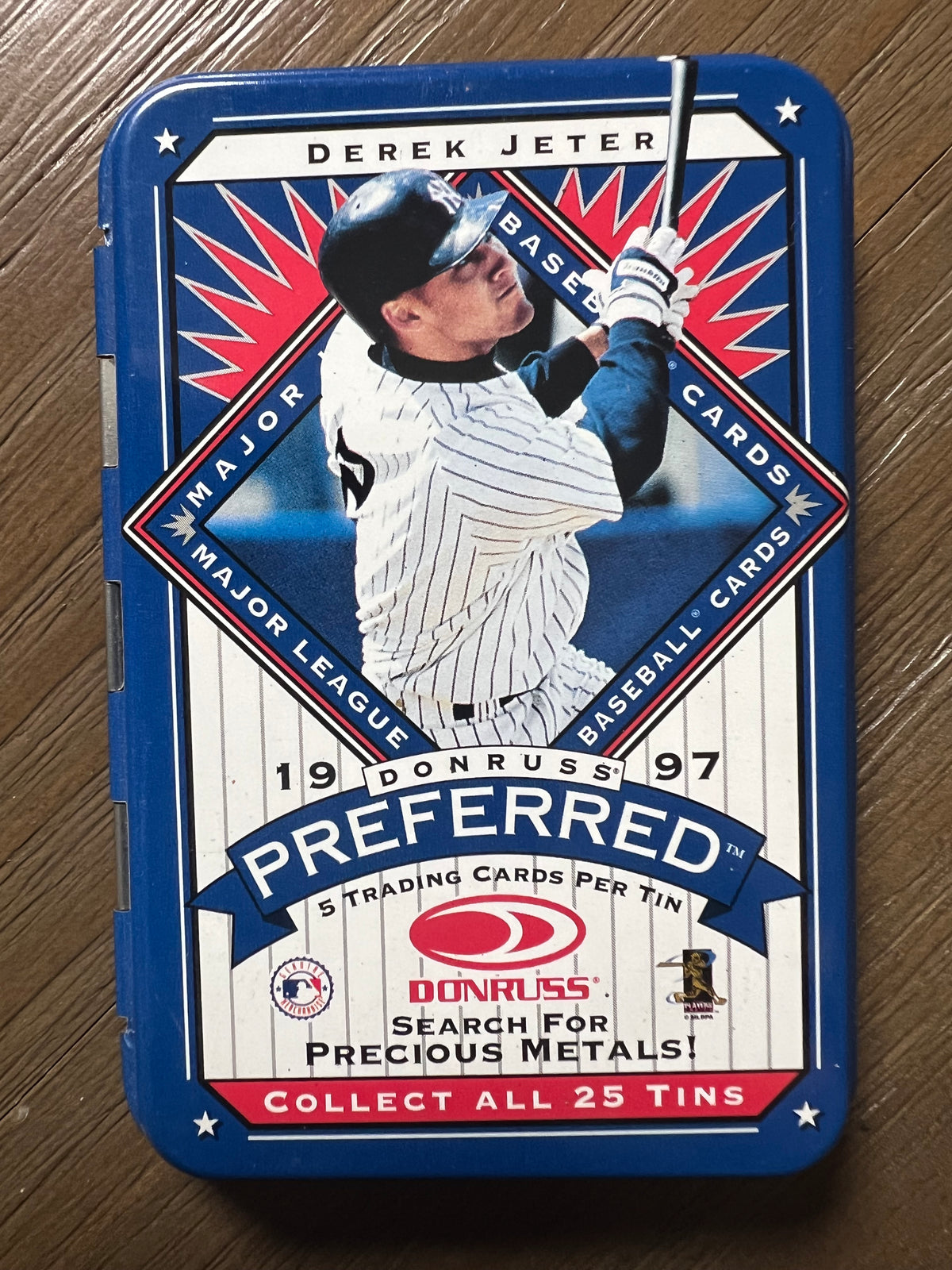 1997 Donruss Preferred Baseball Derek Jeter Empty Display Tin NY Yankees