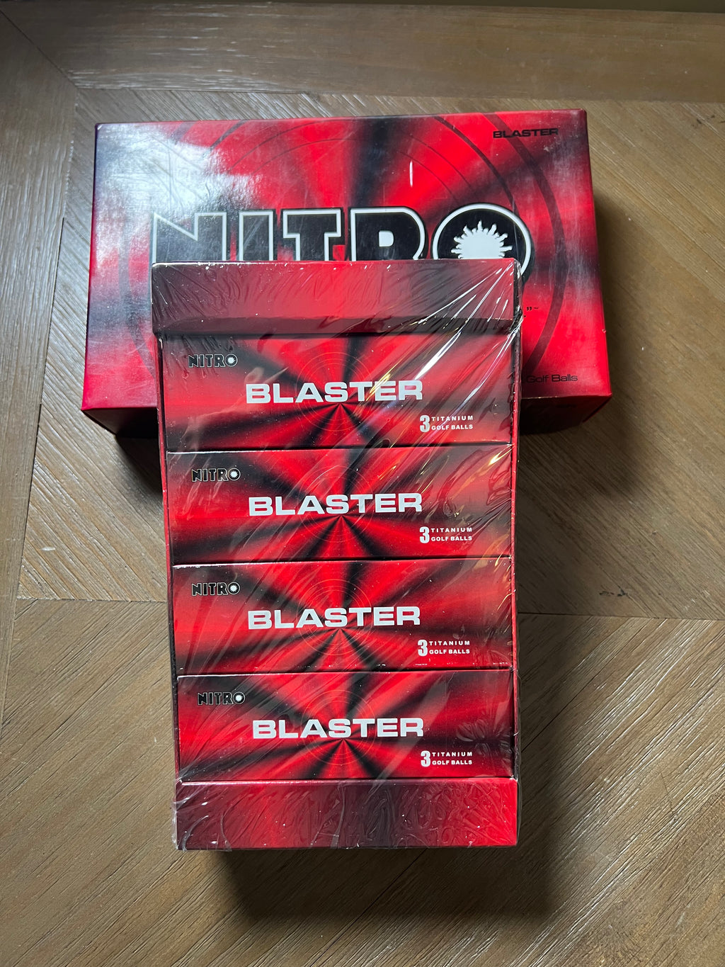 Nitro Blaster Titanium Core Golf Balls 12-Ball Sealed Box