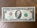 1995 $10 Federal Reserve Note Kansas City Small Head Green Seal Fr. 2033-J