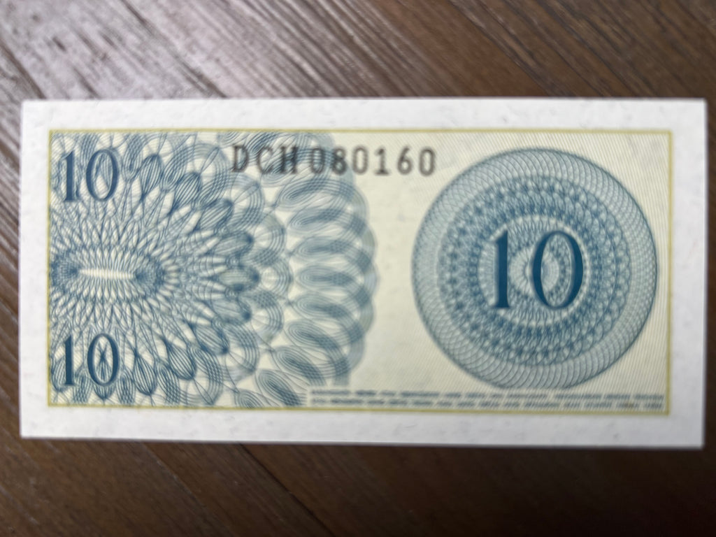1964 Indonesia 10 Sen Banknote Bank Indonesia Sukarelawan P-92