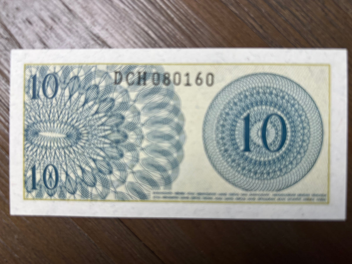 1964 Indonesia 10 Sen Banknote Bank Indonesia Sukarelawan P-92