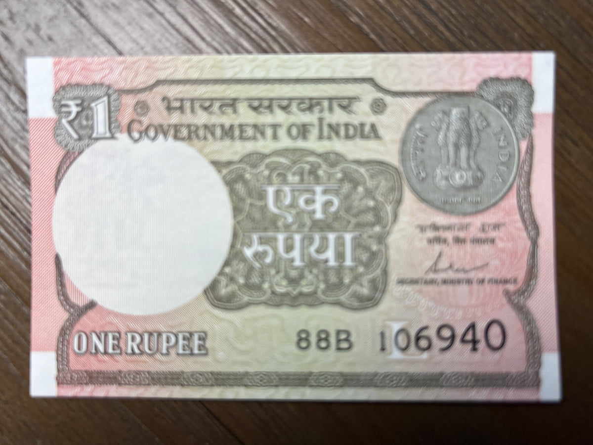 2017 India 1 Rupee Banknote Pick 117c Shaktikanta Das L Inset