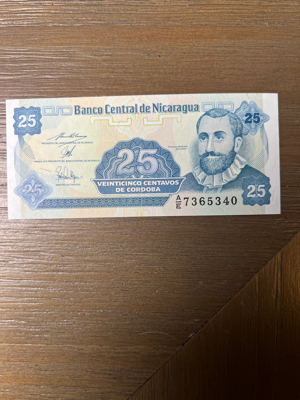 1991 Nicaragua 25 Centavos de Cordoba Banknote Pick 170a