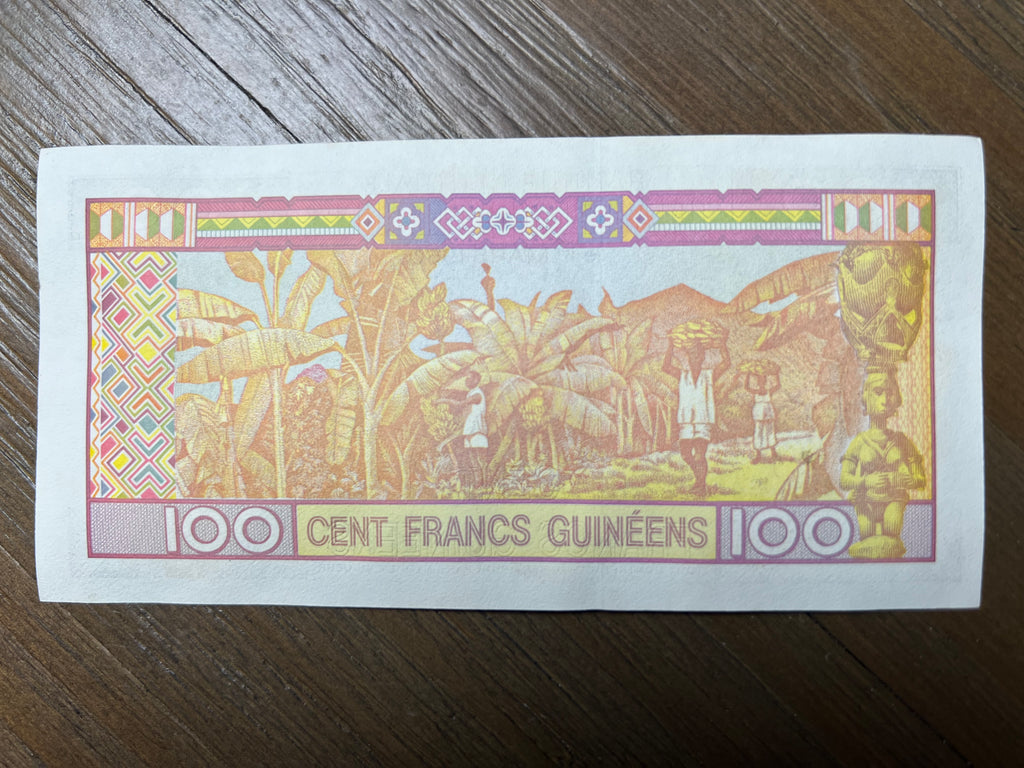 2012 Guinea 100 Francs Banknote Woman Banana Harvest P-35b Currency Note
