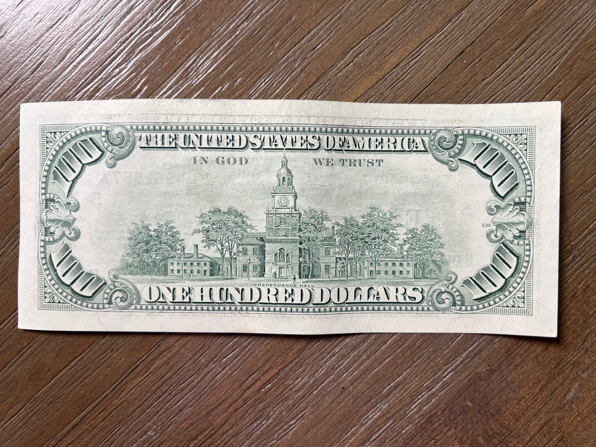 1993 $100 Federal Reserve Note Small Portrait Richmond E Banknote