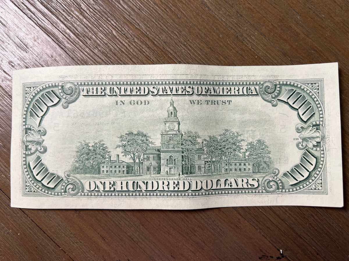1993 $100 Federal Reserve Note Small Portrait Richmond E Banknote Lot 838
