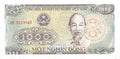 1988 Vietnam 1000 Dong Banknote Ho Chi Minh Elephant Logging P-106 Note