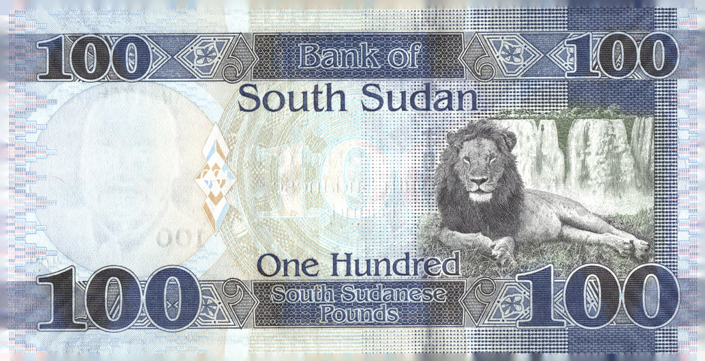 2019 South Sudan 100 Pounds Banknote John Garang Lion P-14 Note