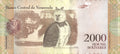 2016 Venezuela 2000 Bolivares Banknote Guaicaipuro Harpy Eagle Currency