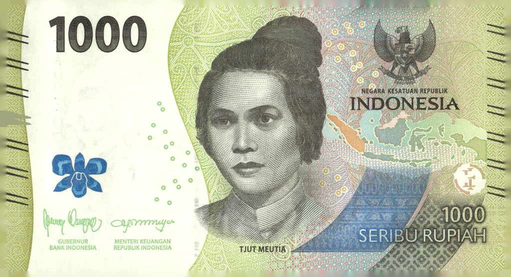 2022 Indonesia 1000 Rupiah Banknote P-161 Tjut Meutia Tari Tifa Currency