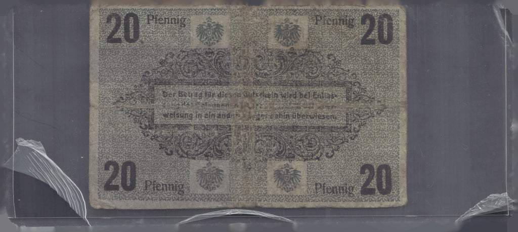 WWI German POW Camp Chemnitz Scrip 5 Note Set 1 2 5 20 50 Pfennig