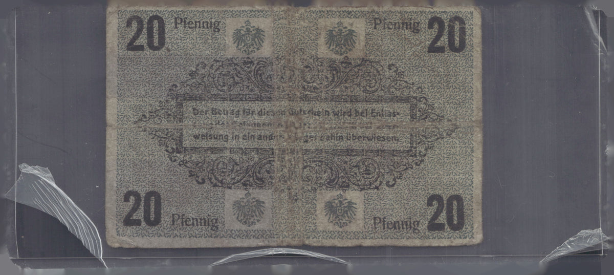 WWI German POW Camp Chemnitz Scrip 5 Note Set 1 2 5 20 50 Pfennig
