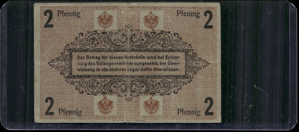 WWI German POW Camp Chemnitz Scrip 5 Note Set 1 2 5 20 50 Pfennig