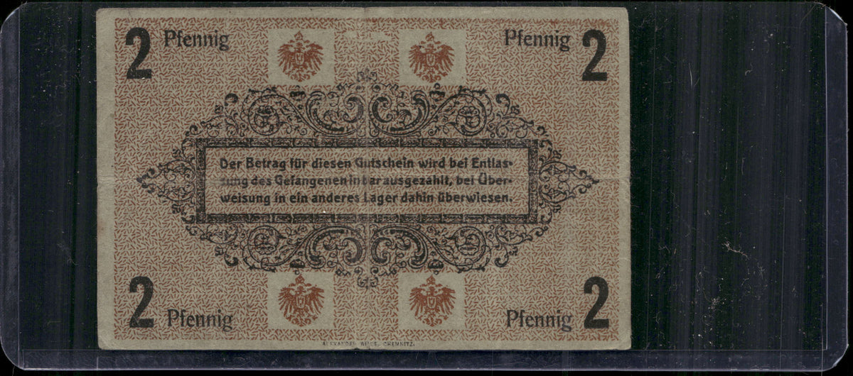 WWI German POW Camp Chemnitz Scrip 5 Note Set 1 2 5 20 50 Pfennig